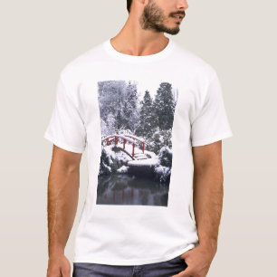 WA, Seattle, Moon bridge and pond after winter T-Shirt