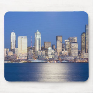 WA, Seattle, Seattle skyline and Elliott Bay, 2 Mouse Pad