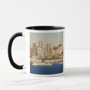 WA, Seattle, Seattle skyline and Elliott Bay Mug