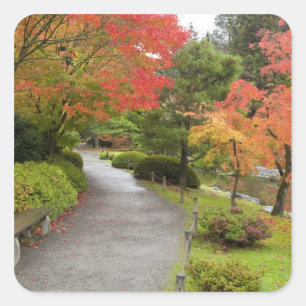 WA, Seattle, Washington Park Arboretum, 2 Square Sticker