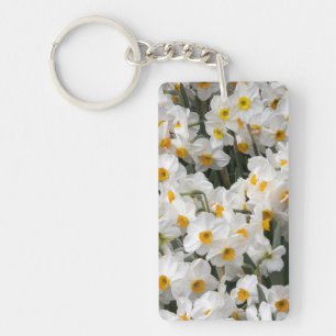 WA, Skagit Valley, Daffodil pattern Key Ring