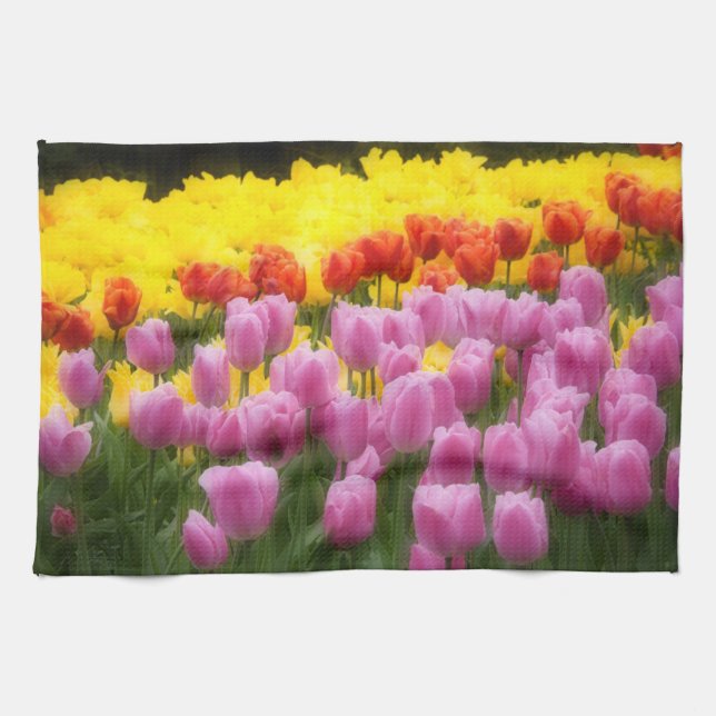 WA, Skagit Valley, Roozengaarde Tulip Garden, 2 Tea Towel (Horizontal)