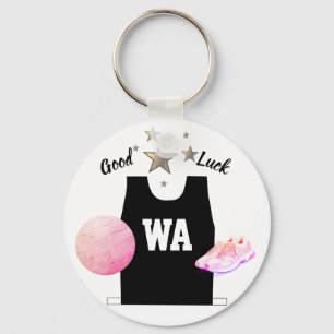 WA Wing Attack Netball Good Luck Keyring