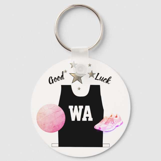 WA Wing Attack Netball Good Luck Keyring (Front)