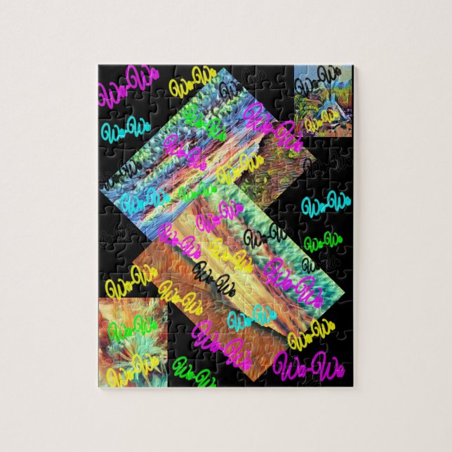 Wa-Wo Wave NFT Art Collection CLOUDY CLOUDS 23/30 Jigsaw Puzzle (Vertical)