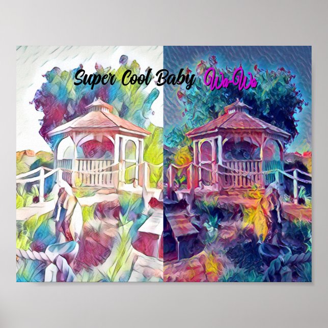 Wa-Wo Wave NFT Art - FLYING GAZEBO 42/7 - Poster (Front)