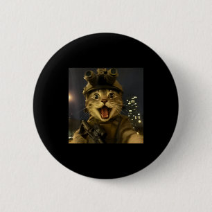 Waactical Cat Meme 6 Cm Round Badge