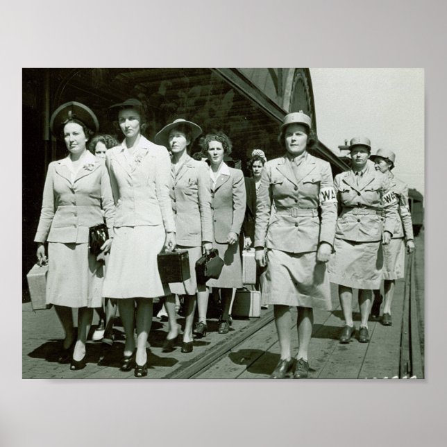 WAAF Recruits Marching 1942 Poster (Front)