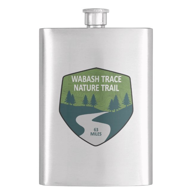 Wabash Trace Nature Trail Hip Flask (Front)