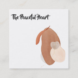 *~* Wabi Sabi Abstract Minimal Ink AR27 QR Simple  Square Business Card