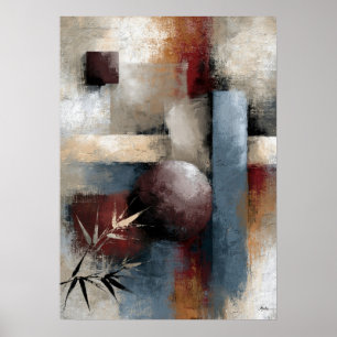 Wabi-Sabi Bamboo Abstract Modern Japanese Wall Art