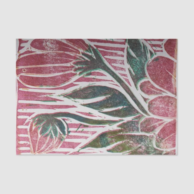 Wabi Sabi Flower Stamp Floral Spring Nature        Tissue Paper (Front)