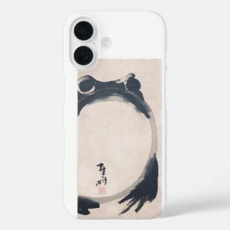 Wabi Sabi Grumpy Frog by Hoji Japanese Sumi-e Ca iPhone 16 Case