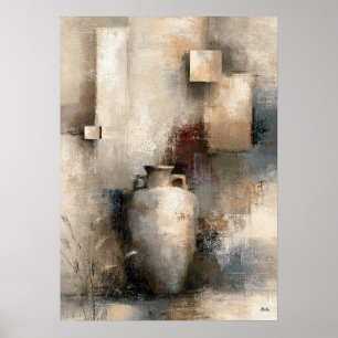 Wabi-Sabi Humble Vessel Modern Japanese Abstract Poster