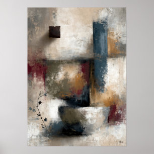 Wabi-Sabi Maple Abstract Modern Japanese Wall Art