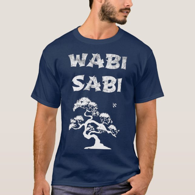Wabi Sabi with Bonsai Tree T-Shirt (Front)