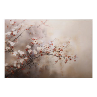 Wabisabi Aesthetic Sakura Poster