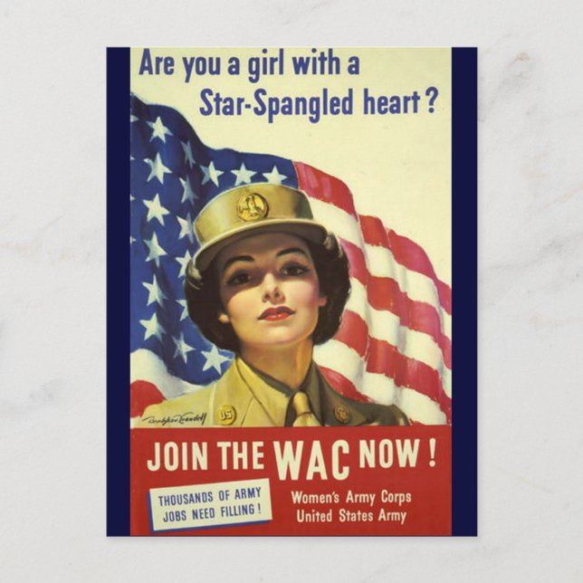 WAC recruiting Poster Postcard (Front)