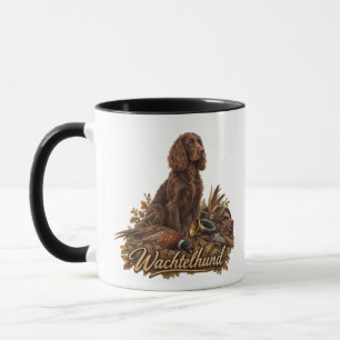 Wachtelhund Hunting Art , German Spaniel Mug