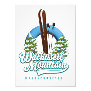 Wachusett Mountain Massachusetts ski logo Photo Print