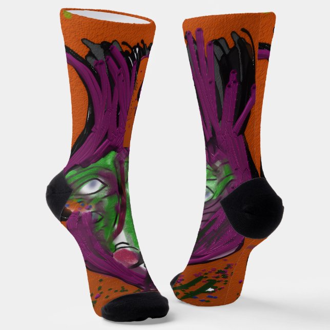Wacky Cartoon Crew Socks (Angled)