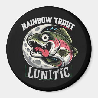 Wacky Cartoon Rainbow Trout Lunitic Magnet