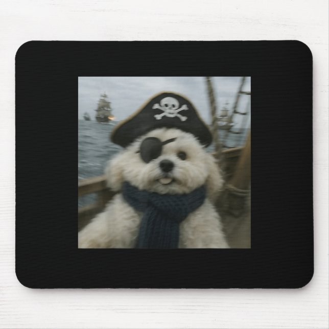 Wacky Dog Funny Odle Sea Dog Rate Meme Nautical Ar Mouse Pad (Front)