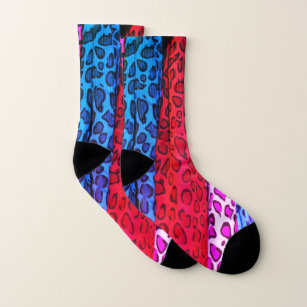 Wacky Fun Coloured Animal Print Socks