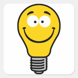 Wacky Lightbulb Square Sticker