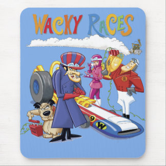 Wacky Races 60s 70s 90s 80s Cartoon Scifi Retro Mouse Pad
