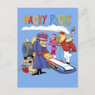 Wacky Races 60s 70s 90s 80s Cartoon Scifi Retro Postcard