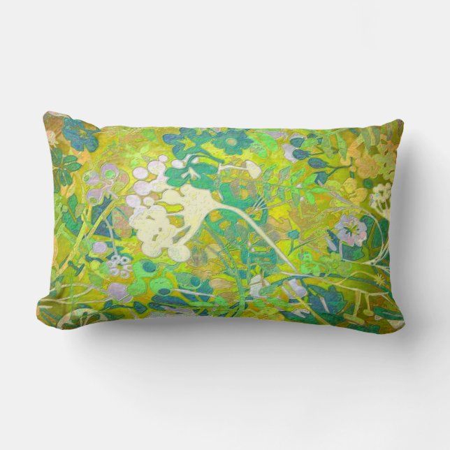 Wacky Retro Floral 2 Front Image Only Lumbar Cushion (Front)