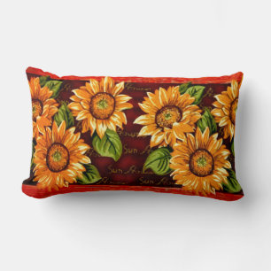 Wacky Sunflowers Lumbar Cushion