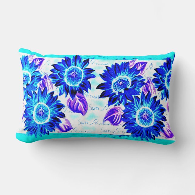 Wacky Sunflowers Lumbar Cushion (Front)