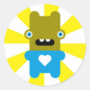 Wacky Wabbit Classic Round Sticker