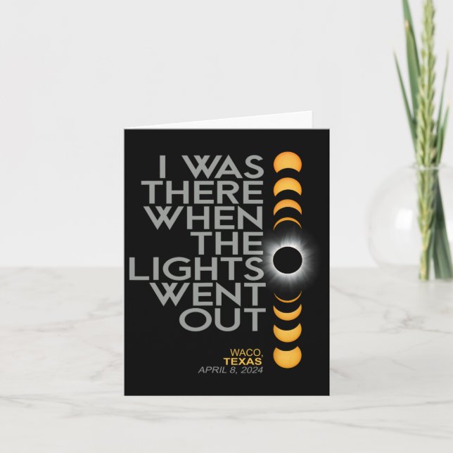 Waco 2024 Total Solar Eclipse Totality  Card (Front)