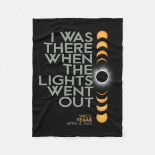 Waco 2024 Total Solar Eclipse Totality Fleece Blanket