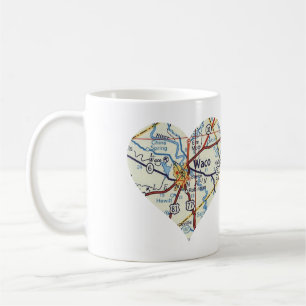 Waco 50's Map Coffee Mug