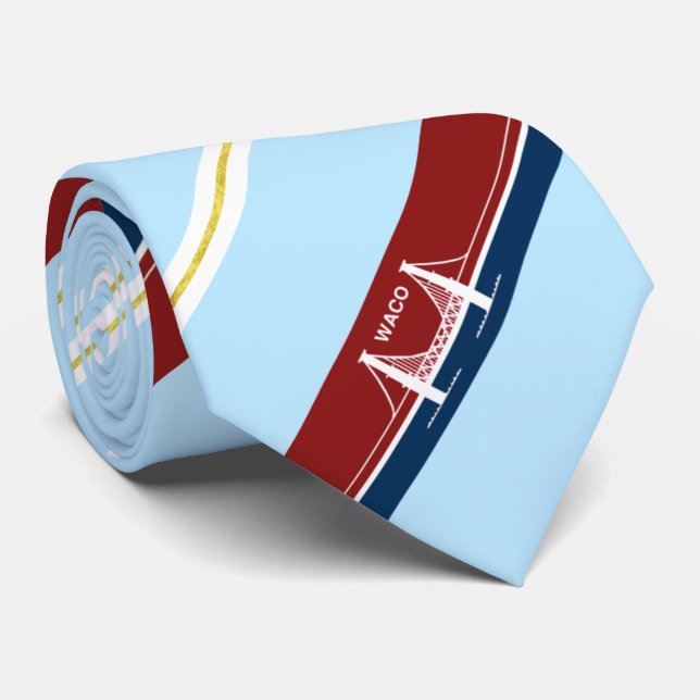 Waco (Texas) city flag Neck Tie (Rolled)