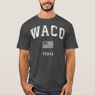 Waco Texas TX  Vintage American Flag T-Shirt
