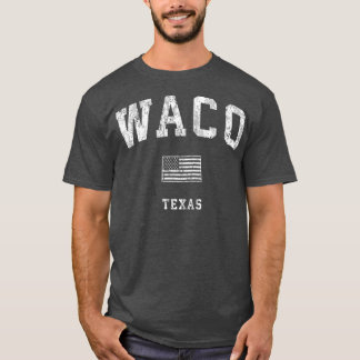 Waco Texas TX Vintage American Flag T-Shirt