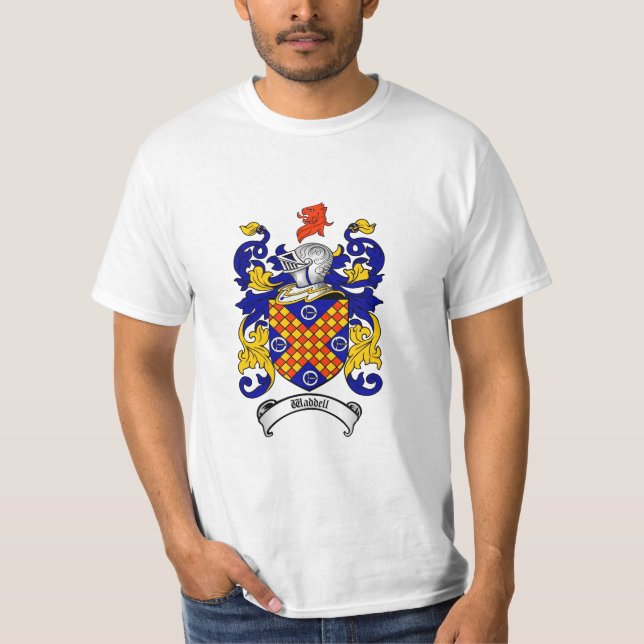 Waddell Family Crest - Waddell Coat of Arms T-Shirt (Front)