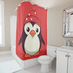 Waddle Claus Shower Curtain