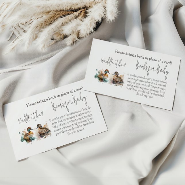 Waddle It Be Duck Gender Reveal Book Request Enclosure Card (Creator Uploaded)