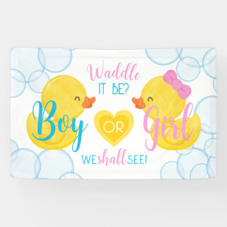 Waddle It Be? Rubber Duck Gender Reveal Party  Banner