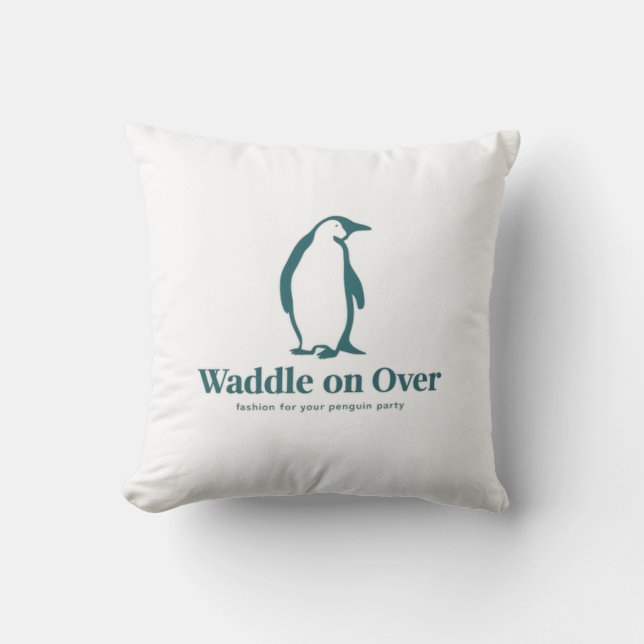 Waddle On Over Adorable Penguin Cushion (Front)