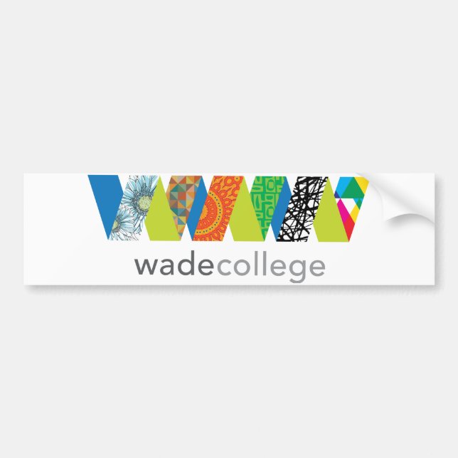 Wade College Bumper Sticker (Front)