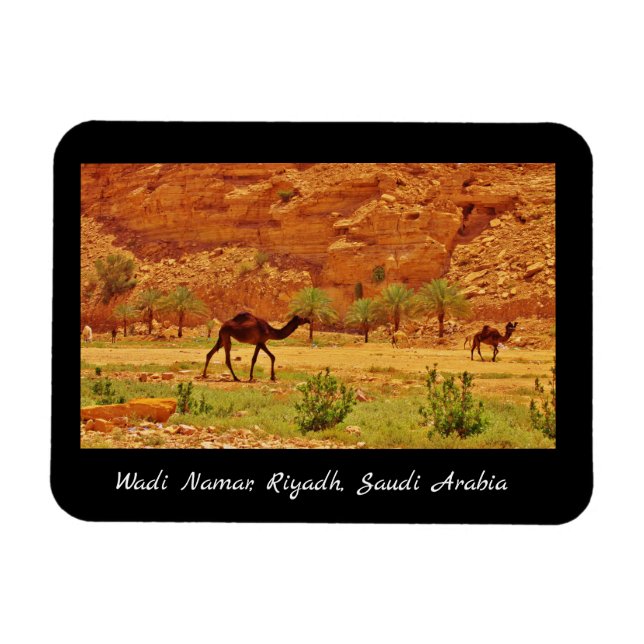 Wadi Namar, Riyadh, Saudi Arabia Magnet (Horizontal)