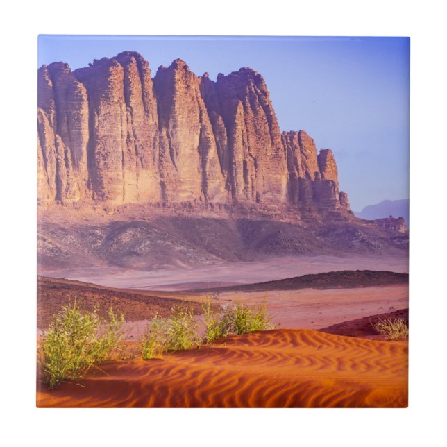 Wadi Rum desert in Jordan, Holiday  Ceramic Tile (Front)
