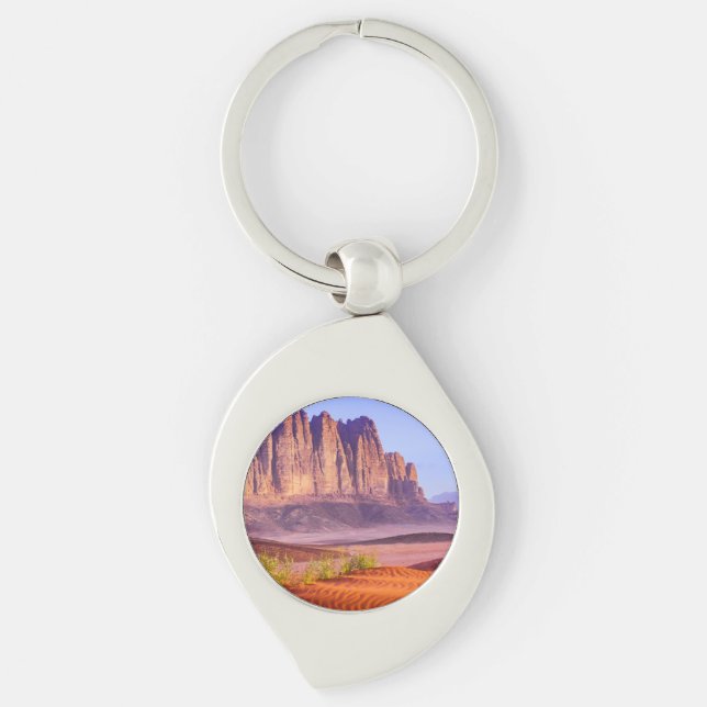 Wadi Rum desert in Jordan, Holiday  Key Ring (Front)